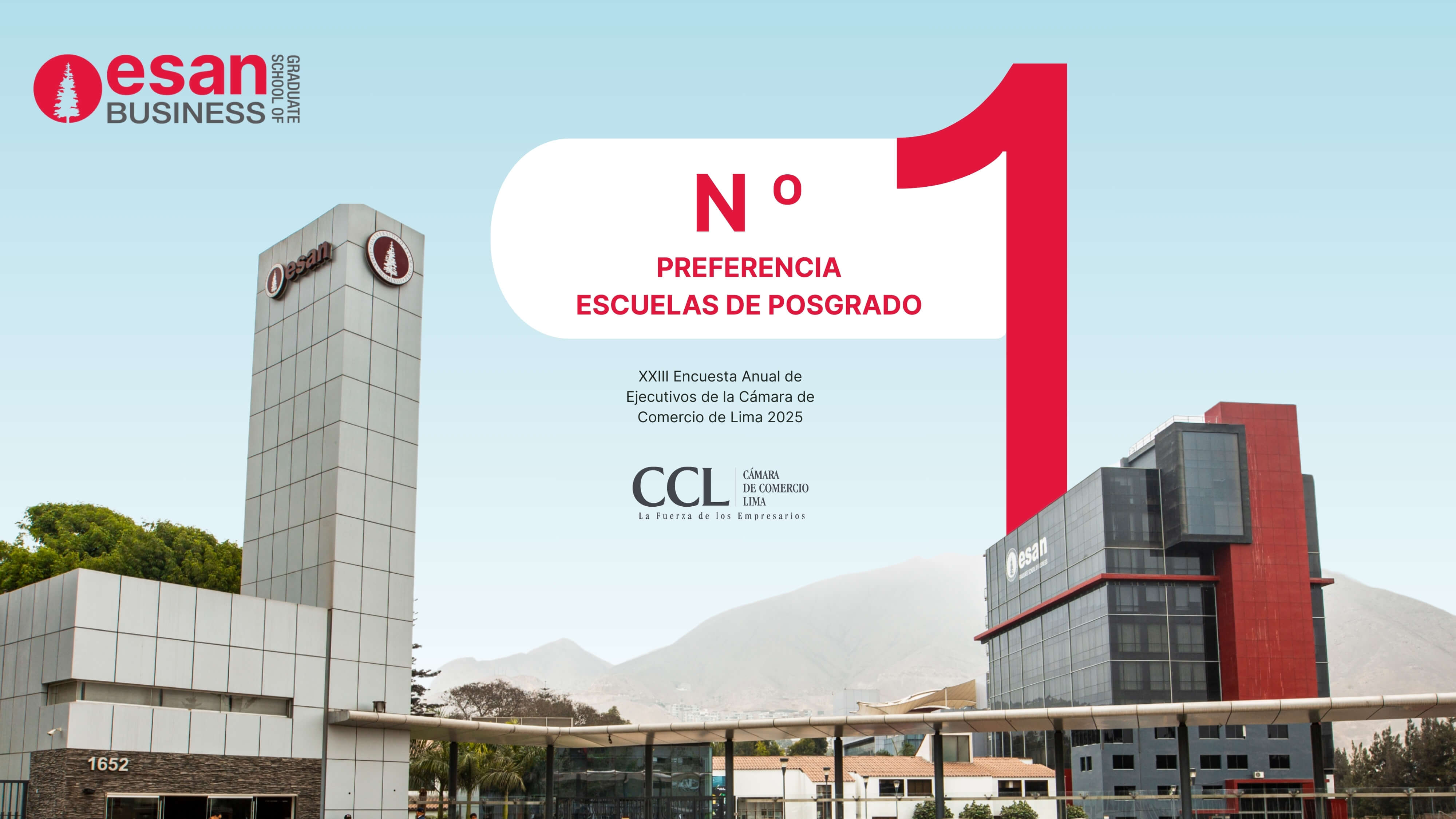 Ejecutivos peruanos vuelven a elegir a ESAN como la escuela de posgrado N°1